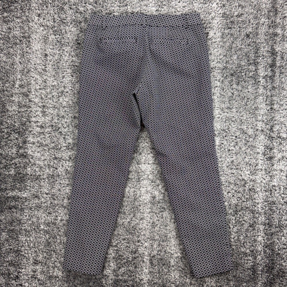 Banana Republic Women Pants 6R W31 L25 Black White Geometric Print Ankle Stretch - Picture 5 of 8